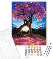  Ölelő Fák - számfestő készlet - 40×50 cm (Keretre feszítve)