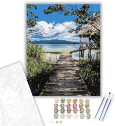  Móló - számfestő készlet - 40×50 cm (Keretre feszítve)