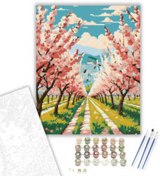 Számfestő Virágzó Gyümölcsös - számfestő készlet - 40×50 cm (Keretre feszítve) (crea6006-40X50-KF)