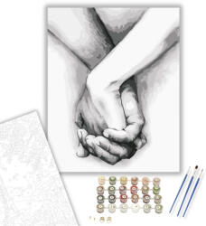  Együtt - számfestő készlet - 40×50 cm (Keretre feszítve)