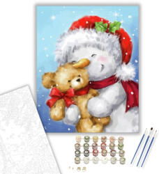  Örömteli találkozás - számfestő készlet - 40×50 cm (Keretre feszítve)