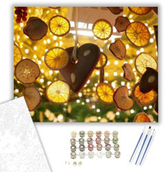 Számfestő Narancs karácsony - számfestő készlet - 40×50 cm (Keretre feszítve) (xmas033-40X50-KF)