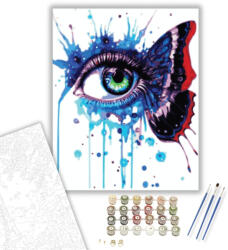 Számfestő Színes Szem Pillangó - számfestő készlet - 40×50 cm (Keretre feszítve) (6737-40X50-KF)