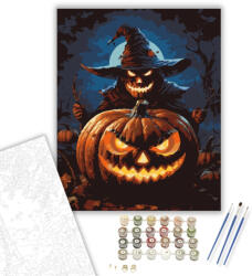  Rémes Halloween éj - számfestő készlet - 40×50 cm (Keretre feszítve)