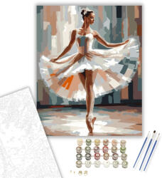  Balerina Piruett Közben - számfestő készlet - 80×100 cm (Keret nélkül)