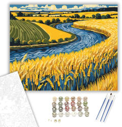 Számfestő Aranyló Mezők Látomása - számfestő készlet - 40×50 cm (Keretre feszítve) (crea5343-40X50-KF)