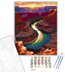  Grand Canyon Naplementében - számfestő készlet - 60×70 cm (Keretre feszítve)