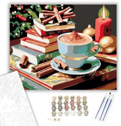 Számfestő Téli Melegség - számfestő készlet - 40×50 cm (Keretre feszítve) (crea5154-40X50-KF)