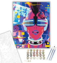Számfestő Színes Cyber - számfestő készlet - 40×50 cm (Keretre feszítve) (ujszam108-40X50-KF)
