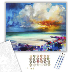 Számfestő Aranyló Égbolt - számfestő készlet - 40×50 cm (Keretre feszítve) (abszt081-40X50-KF)