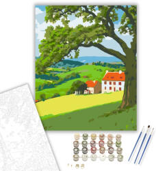  Vidék Nyugalma - számfestő készlet - 40×50 cm (Keretre feszítve)