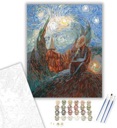Számfestő Van Gogh és a rét - számfestő készlet - 40×50 cm (Keretre feszítve) (crea326-40X50-KF)