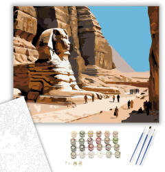  A Szfinx Monumentális Jelenléte - számfestő készlet - 40×50 cm (Keretre feszítve)