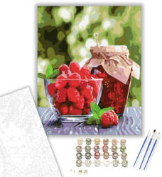  Eper jam - számfestő készlet - 40×50 cm (Keretre feszítve)