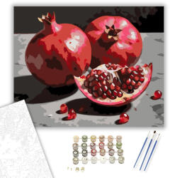  Gránátalma Textúrája - számfestő készlet - 40×50 cm (Keretre feszítve)