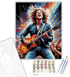 Számfestő Rock Zenész Koncerten - számfestő készlet - 40×50 cm (Keretre feszítve) (crea6324-40X50-KF)