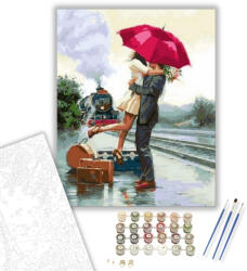  Búcsúzkodás - számfestő készlet - 40×50 cm (Keretre feszítve)