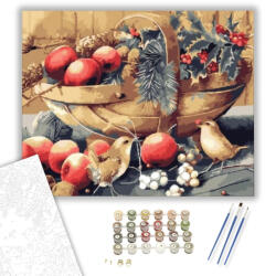  Készülődés - számfestő készlet - 40×50 cm (Keretre feszítve)