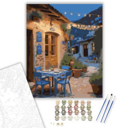  Hegyi Falu Taverna - számfestő készlet - 40×50 cm (Keretre feszítve)