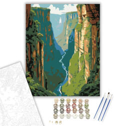  Itaimbezinho Canyon Fenséges Szurdoka - számfestő készlet - 40×50 cm (Keretre feszítve)