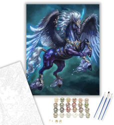  Szárnyas paripa - számfestő készlet - 40×50 cm (Keretre feszítve)