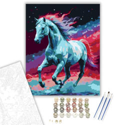 Számfestő Galaktikus Paripa Neon Színátmenetekkel - számfestő készlet - 40×50 cm (Keretre feszítve) (crea7322-40X50-KF)
