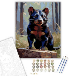  Tasmán Ördög Ébersége - számfestő készlet - 40×50 cm (Keretre feszítve)