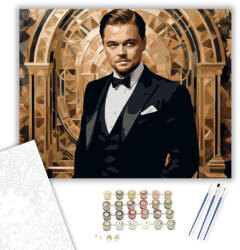  Gatsby Stílusban - számfestő készlet - 40×50 cm (Keretre feszítve)