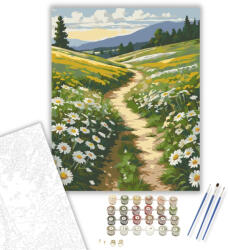  Domboldali Margaréták - számfestő készlet - 60×70 cm (Keretre feszítve)