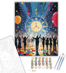 Számfestő Szilveszteri Visszaszámlálás Barátokkal - számfestő készlet - 40×50 cm (Keretre feszítve) (crea6362-40X50-KF)