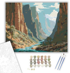  Kanyonok Varázsa - számfestő készlet - 40×50 cm (Keretre feszítve)
