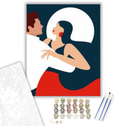 Számfestő Táncoló Pár - számfestő készlet - 40×50 cm (Keretre feszítve) (tarro023-40X50-KF)