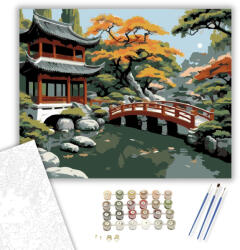 Számfestő Shanghai Kert Harmóniája - számfestő készlet - 40×50 cm (Keretre feszítve) (crea7048-40X50-KF)