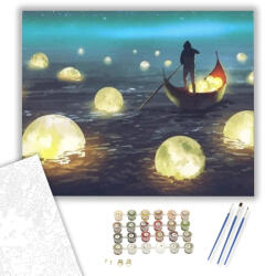 Számfestő Éjszakai hajós - számfestő készlet - 40×50 cm (Keretre feszítve) (scifi053-40X50-KF)