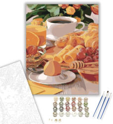  Csodás reggeli - számfestő készlet - 40×50 cm (Keretre feszítve)