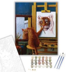 Számfestő Norman Catwell - számfestő készlet - 50×60 cm (Keretre feszítve) (cats016-50X60-KF)