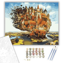  Eltűnő Város - számfestő készlet - 40×50 cm (Keretre feszítve)