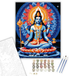  Vishnu Kozmikus Harmóniában - számfestő készlet - 40×50 cm (Keretre feszítve)