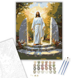 Számfestő Jézus Feltámadása a Kertben - számfestő készlet - 40×50 cm (Keretre feszítve) (crea6434-40X50-KF)