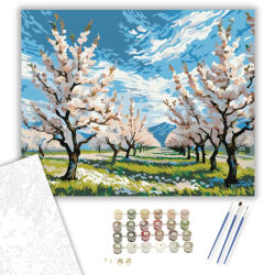 Számfestő Virágzó Tavaszi Liget - számfestő készlet - 40×50 cm (Keretre feszítve) (crea5315-40X50-KF)