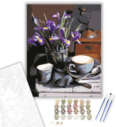 Számfestő Egy csésze kávé - számfestő készlet - 40×50 cm (Keretre feszítve) (crea1442-40X50-KF)
