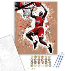 Számfestő Michael Jordan Legendás Zsákolás - számfestő készlet - 40×50 cm (Keretre feszítve) (crea6318-40X50-KF)