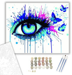 Számfestő Színes Szem - számfestő készlet - 40×50 cm (Keretre feszítve) (6693-40X50-KF)