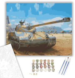 Számfestő Katonai Tank - számfestő készlet - 40×50 cm (Keretre feszítve) (6163-40X50-KF)