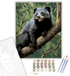  Binturong a Dzsungelben - számfestő készlet - 40×50 cm (Keretre feszítve)