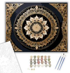  Arany Csipkés Mandala - számfestő készlet - 60×70 cm (Keret nélkül)