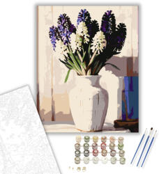 Számfestő Tavaszi jácint illat - számfestő készlet - 40×50 cm (Keretre feszítve) (crea_virag_1216-40X50-KF)