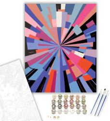 Számfestő Sugárzó Színes Téglalapok - számfestő készlet - 40×50 cm (Keretre feszítve) (crea7391-40X50-KF)