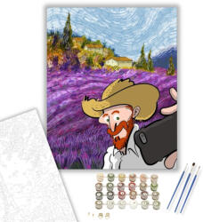  Modern Vincent - számfestő készlet - 40×50 cm (Keretre feszítve)