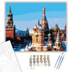 Számfestő Moszkva - Vörös Tér - számfestő készlet - 40×50 cm (Keretre feszítve) (6471-40X50-KF)